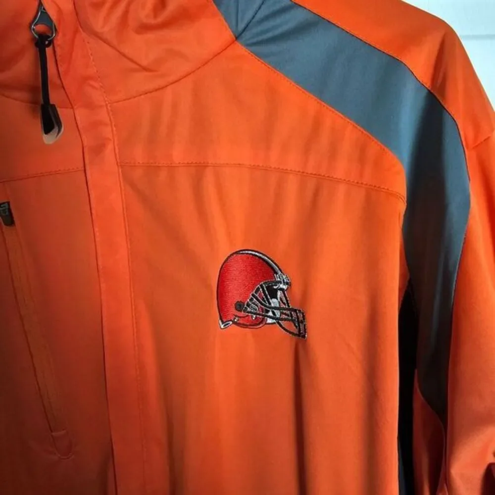 Cleveland Browns Antigua Windbreaker-Orange-Men's L‎ - Picture 2 of 9